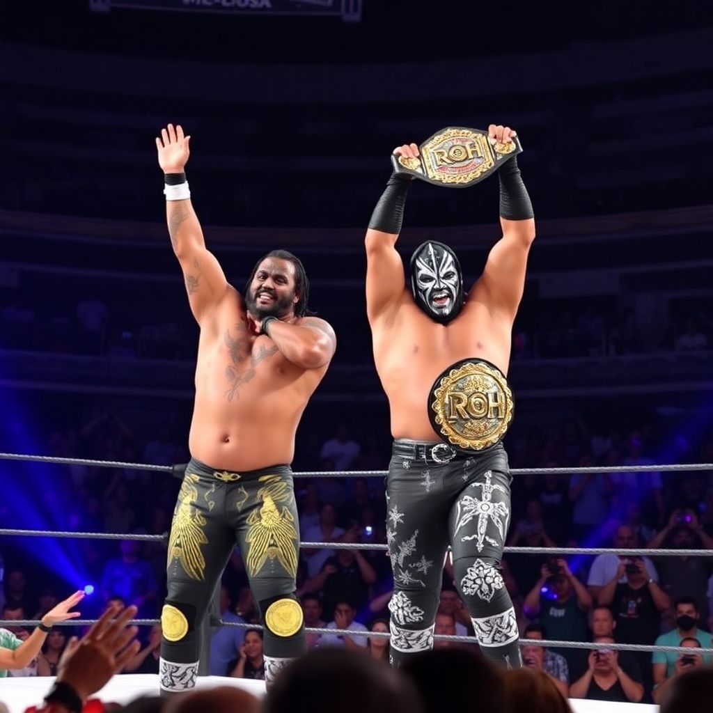 Místico y máscara dorada, nuevos campeones mundiales de parejas Roh en arena méxico